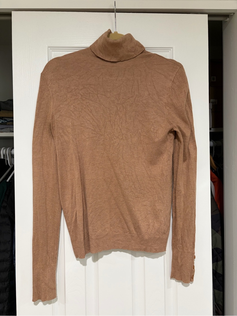 Ann Taylor Women’s Camel Turtleneck Sweater